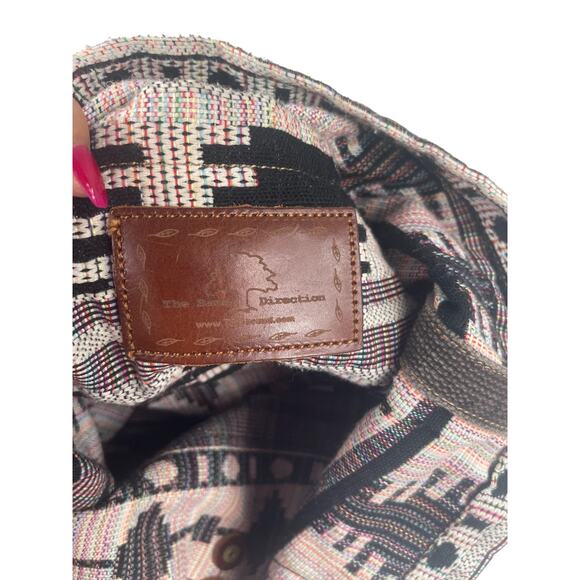 The Same Direction Aztec Purse Tribal Secret Shoulder Bag Woven Lightweight Boho - Picture 7 of 11